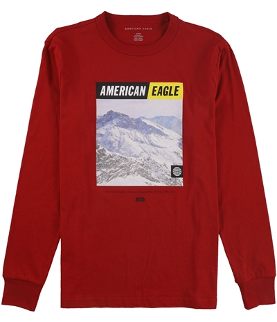 American Eagle Mens Snowy Mountains Graphic T-Shirt