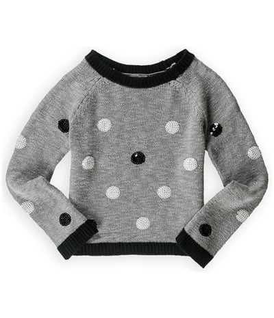 Justice Girls Polka Dot Sequin Knit Sweater