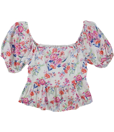 American Eagle Womens Floral Crop Top Blouse, TW2