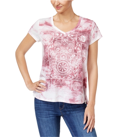 Style & Co. Womens Tie-Dyed Hamsa Graphic T-Shirt
