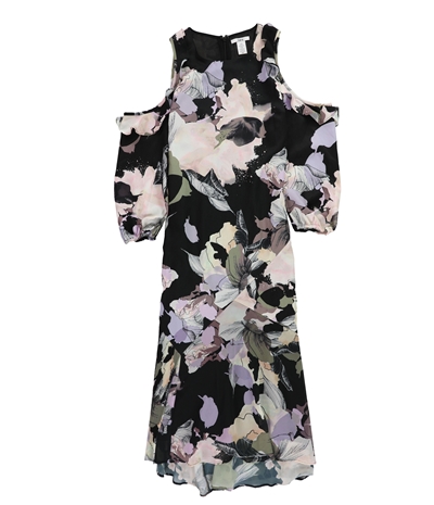 Bar Iii Womens Flounce A-Line Cold Shoulder Dress