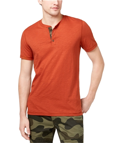 American Rag Mens Camo Placket Henley Shirt