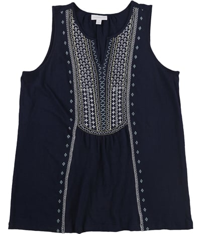 Charter Club Womens Front Pattern Tank Top