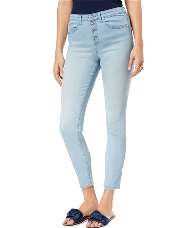 Maison Jules Womens Button-Fly Skinny Fit Jeans