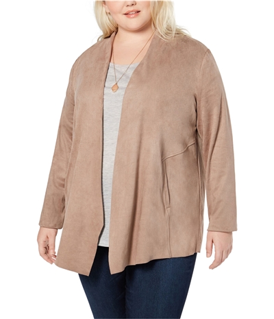 Style & Co. Womens Faux-Suede Jacket