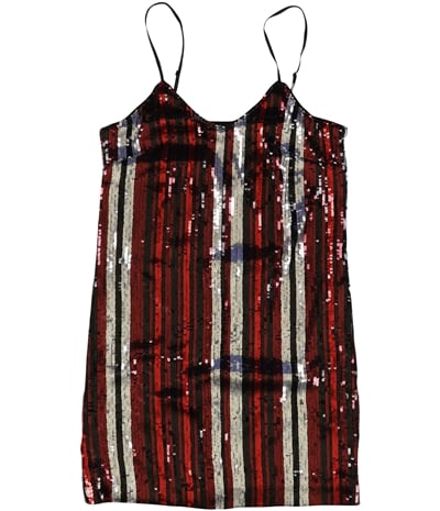 Bar Iii Womens Sequin Stripe Slip Dress