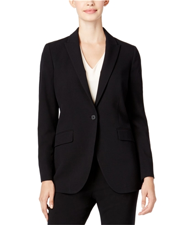 Anne Klein Womens Solid One Button Blazer Jacket, TW5