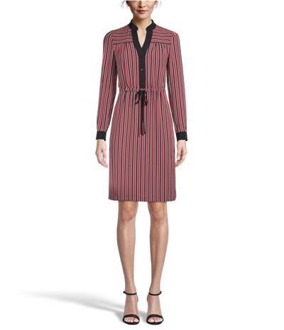 Anne Klein Womens Stripe Shift Dress