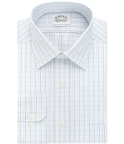 Eagle Mens Multi Tattersall Button Up Dress Shirt
