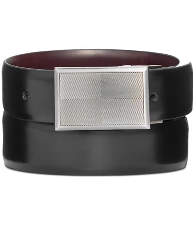 Ryan Seacrest Mens Calf Plaque Belt