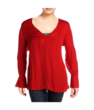 City Chic Womens Cuff Pullover Blouse