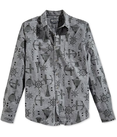 American Rag Mens Nautical Print Button Up Shirt