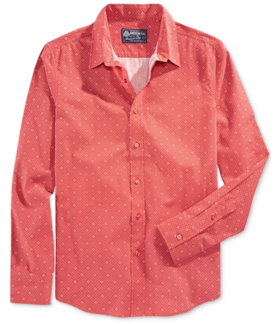 American Rag Mens Medallion Button Up Shirt