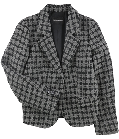 Armani Womens Diamond One Button Blazer Jacket
