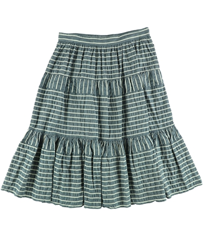 Ralph Lauren Womens Seersucker Midi Skirt