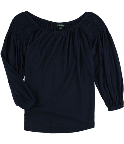 Ralph Lauren Womens Smocked Knit Blouse, TW2