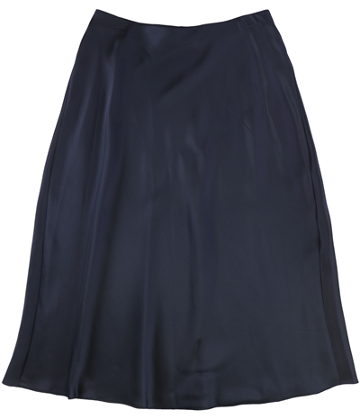 Ralph Lauren Womens Solid Satin A-Line Skirt