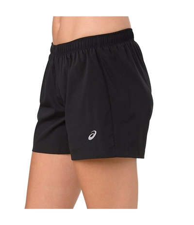 Asics Womens Silver Logo 4-Inch Athletic Workout Shorts