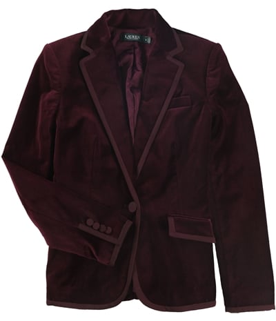 Ralph Lauren Womens Velvet One Button Blazer Jacket, TW1