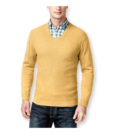 Club Room Mens Diamond Knit V-Neck Pullover Sweater, TW5