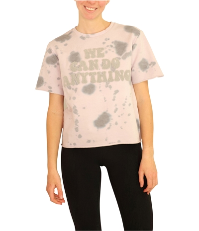 Elevenparis Womens French Terry Crop Embellished T-Shirt
