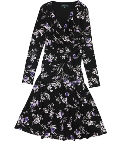 Ralph Lauren Womens Floral Print Wrap Dress