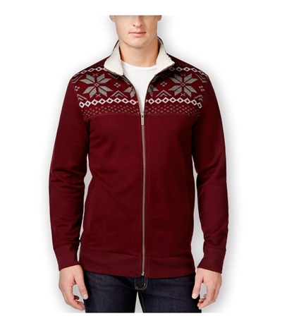 Club Room Mens Sherpa-Lined Fz Knit Sweater, TW3