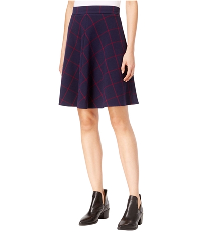 Maison Jules Womens Window Pane A-Line Skirt