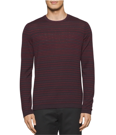 Buy a Mens Calvin Klein Velvet Stripe Sleeve Pullover Sweater