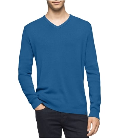 Buy a Mens Calvin Klein Velvet Stripe Sleeve Pullover Sweater