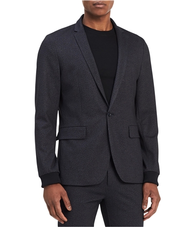 Calvin Klein Mens Textured One Button Blazer Jacket
