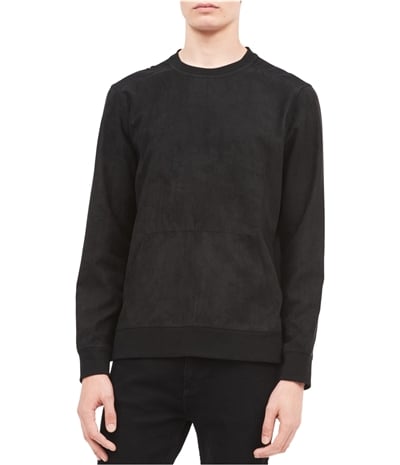Calvin Klein Mens Faux Suede Sweatshirt