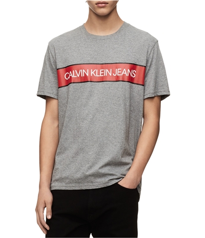 Calvin Klein Mens Logo Box Graphic T-Shirt