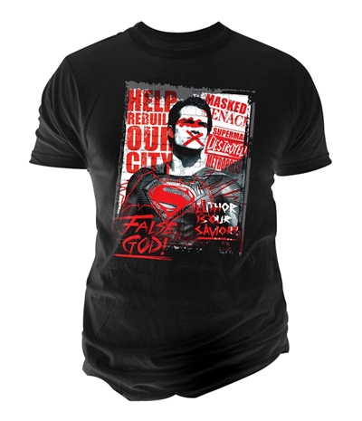 Batman Mens Grunge Poster Graphic T-Shirt