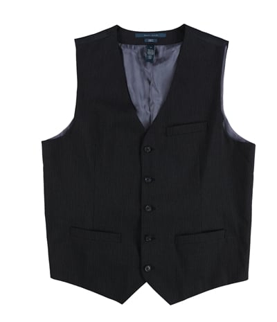 Perry Ellis Mens Slim-Fit Subtle-Pinstripe Five Button Vest