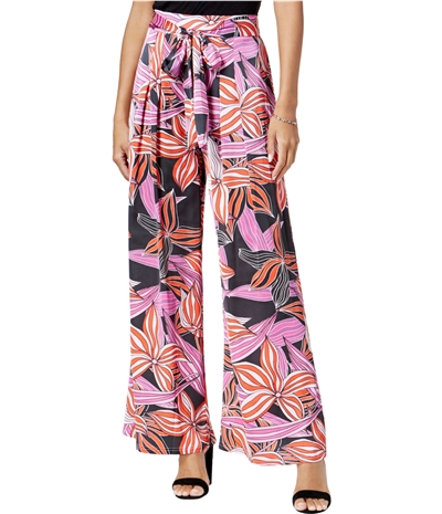 Maison Jules Womens Printed Casual Wide Leg Pants