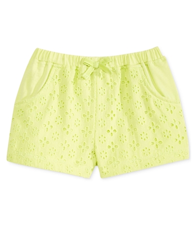First Impressions Girls Textured Eyelet Casual Walking Shorts