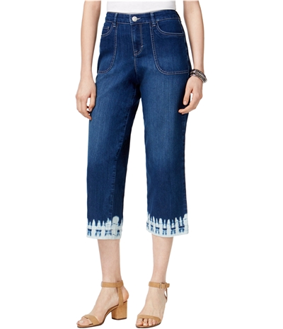 Style & Co. Womens Dyed-Hem Cropped Jeans