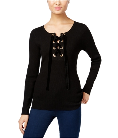 I-N-C Womens Lace-Up Pullover Sweater, TW1