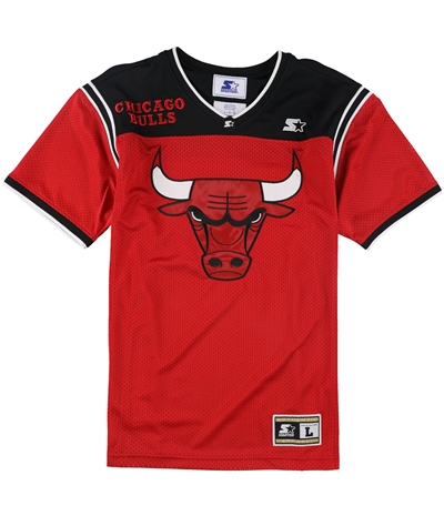 Starter Mens Chicago Bulls Mesh Embellished T-Shirt