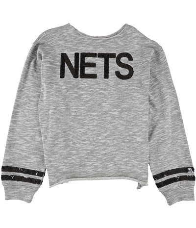 Touch Womens Brooklyn Nets Sequined Sweatshirt