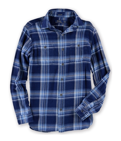 Ralph Lauren Mens Plaid Workshirt Button Up Shirt