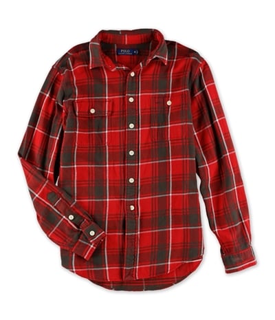 Ralph Lauren Mens Plaid Button Up Shirt, TW7