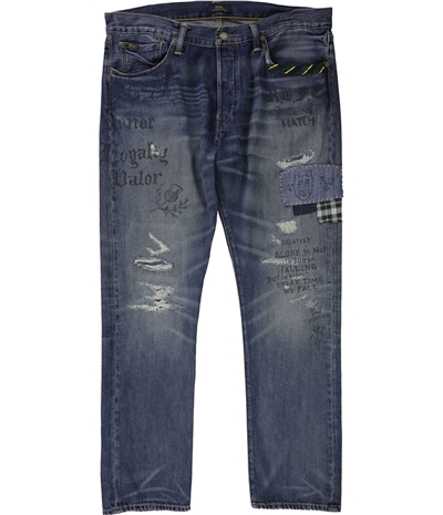 Ralph Lauren Mens Sullivan Patched Slim Fit Jeans