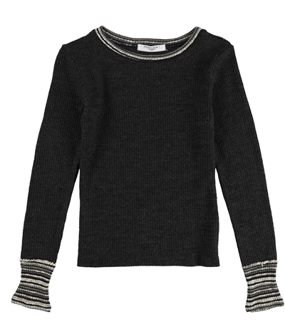 Project Social T Womens Striped Cuff Pullover Sweater