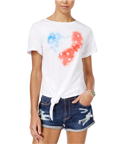 American Rag Womens Knotted Graphic T-Shirt