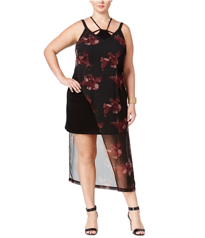 Mblm Womens Asymmetric Floral Maxi Dress