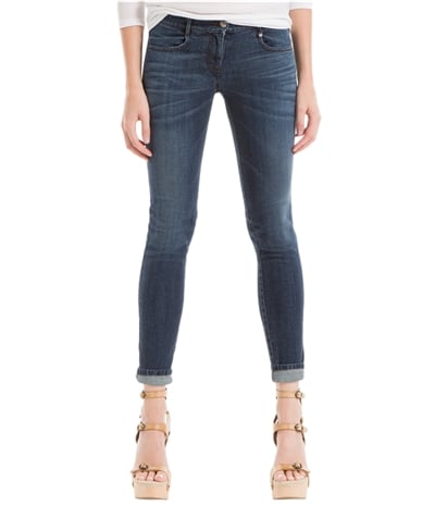 Max Studio London Womens Whiskered Skinny Fit Jeans