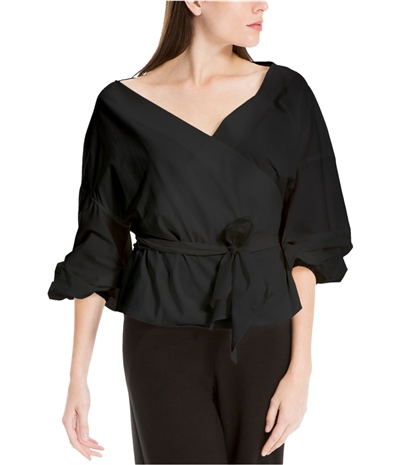 Max Studio London Womens Belted Wrap Blouse, TW2