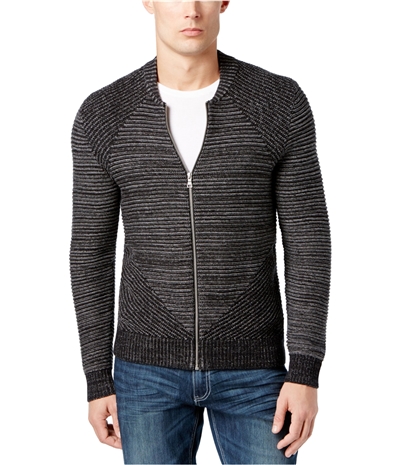 I-N-C Mens Variable Striped Cardigan Sweater